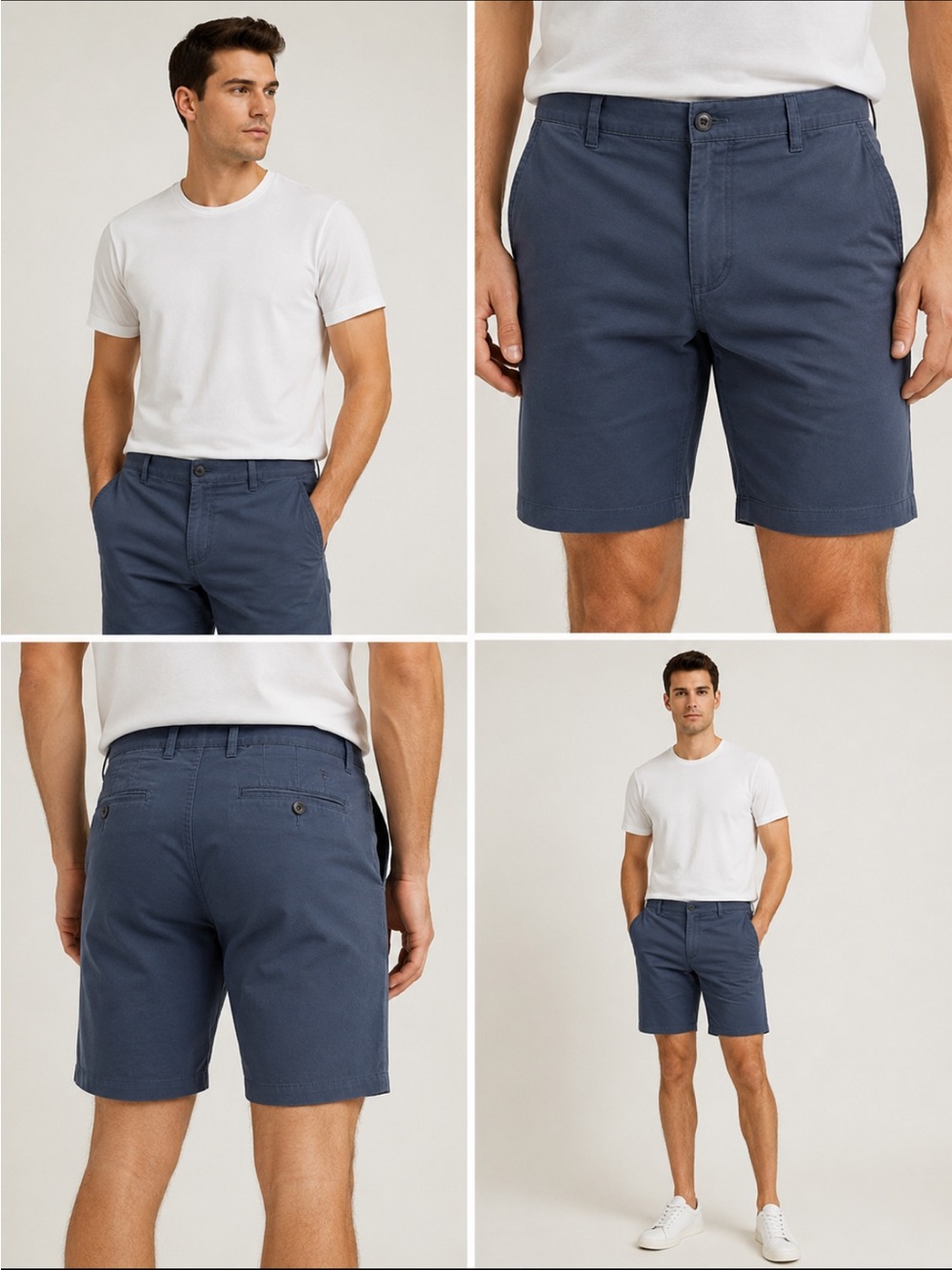 Rugby University Men’s Navy Blue Stretch Chino Shorts NWT # 154